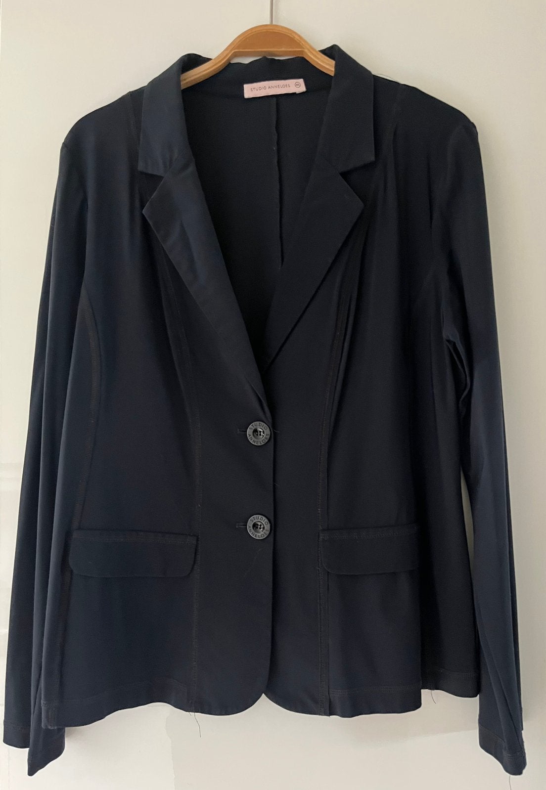 Donkerblauw Travelstof Jasje XXL - Zo goed als nieuw, Blauw, Maat 46/48 (XL) of groter, Ophalen of Verzenden, Zo goed als nieuw