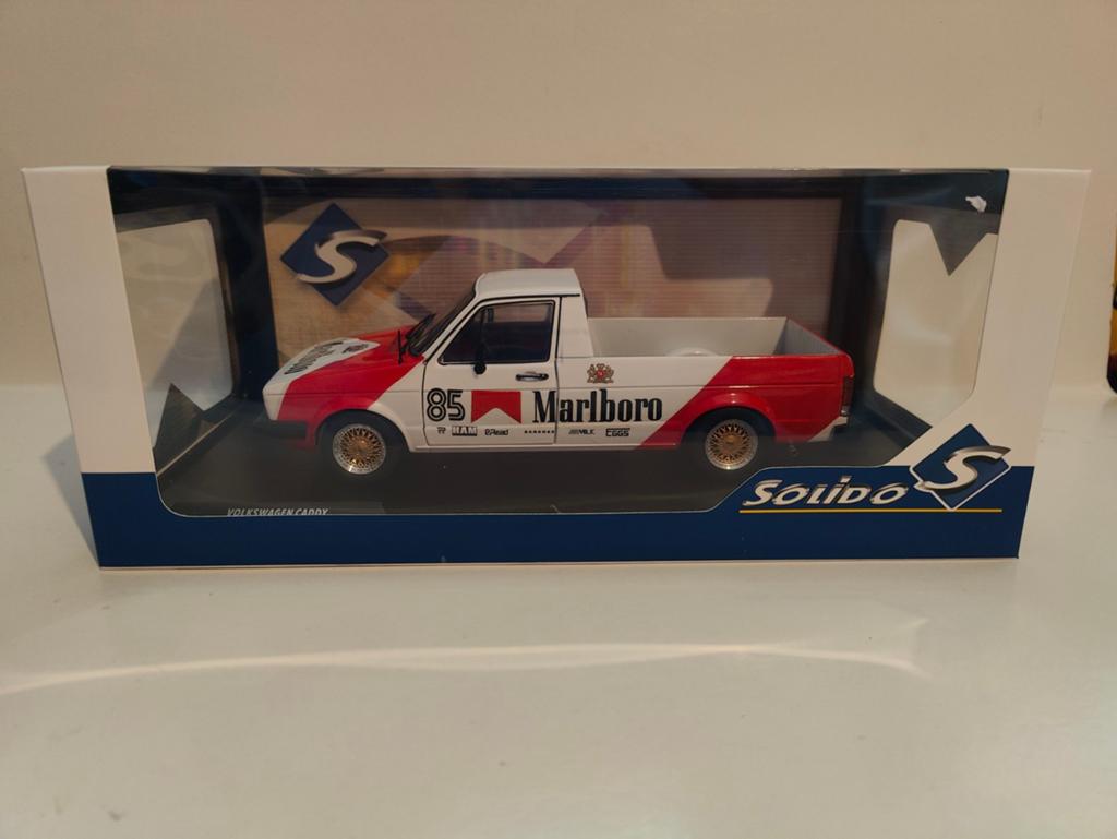 Volkswagen Caddy 1 Marlboro uitvoering nieuw in doos Solido, Hobby en Vrije tijd, Modelauto's | 1:18, Ophalen of Verzenden, Nieuw