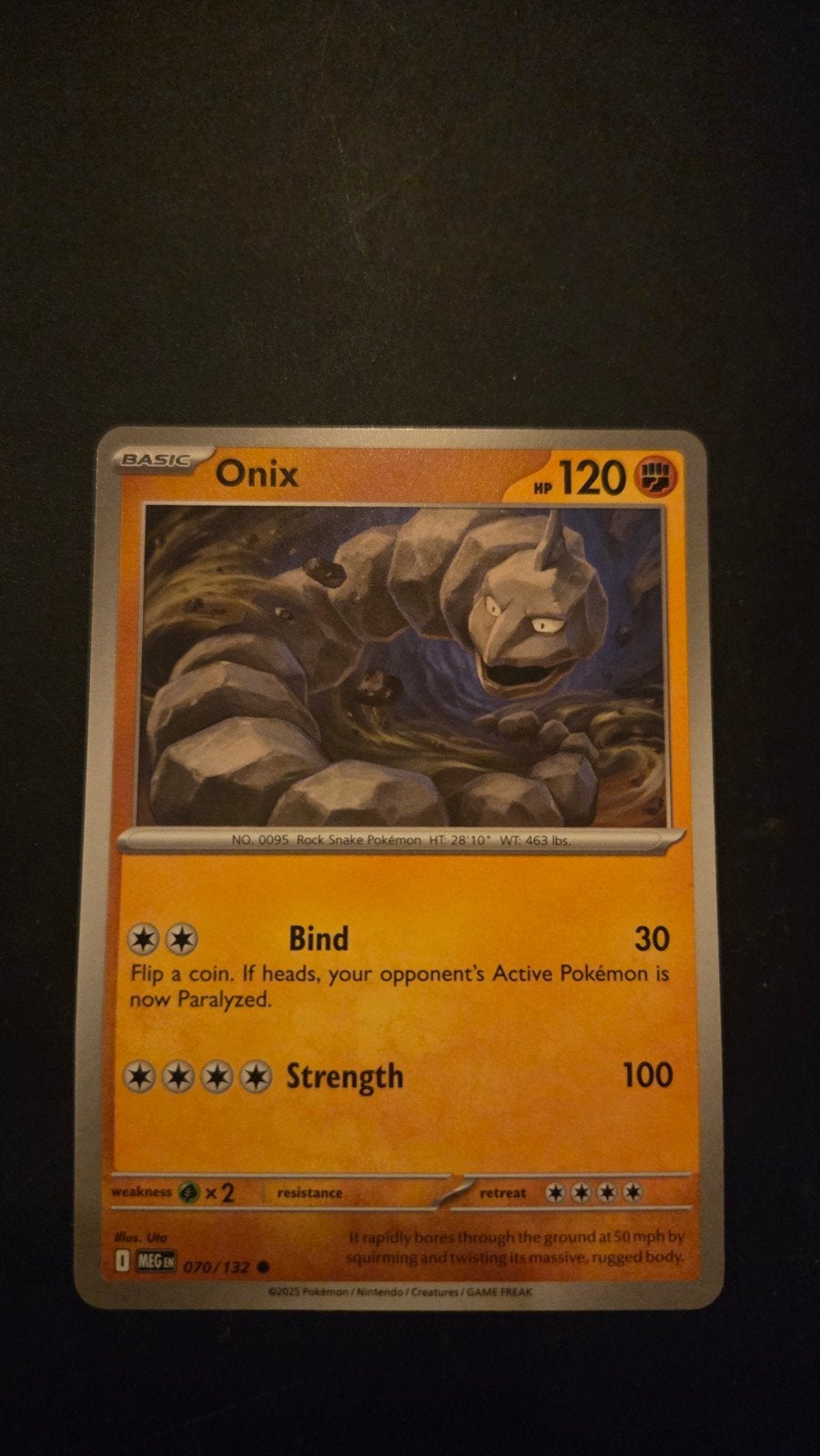 Onix 070/132 - Mega Evolution Pokémon Kaart, Verzenden, Zo goed als nieuw, Losse kaart