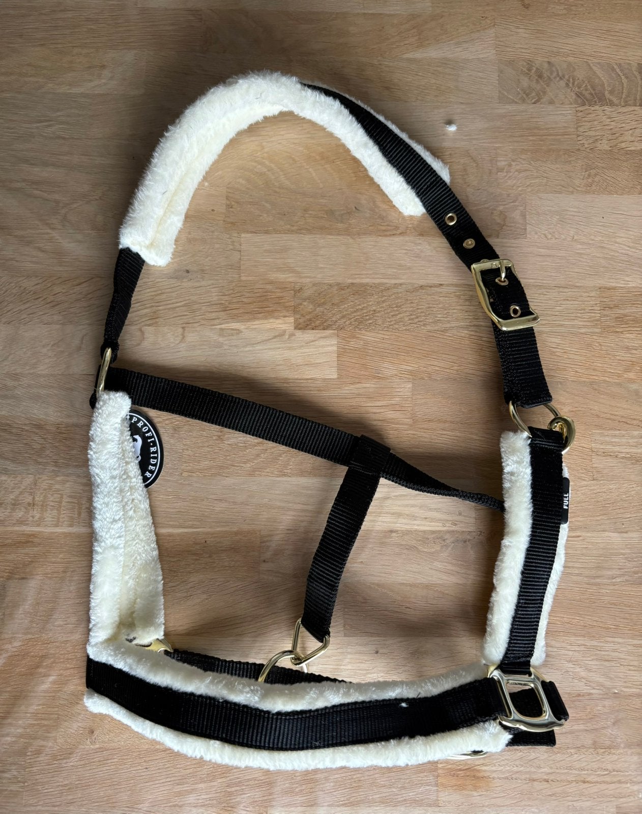 Luxe halster van Profi-rider, zwart/goud - NIEUW, Ophalen of Verzenden, Nieuw