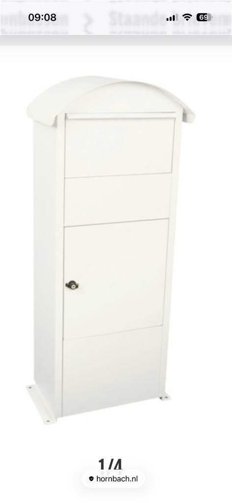 V-parts brievenbus voor pakketjes - nieuw in doos, Tuin en Terras, Ophalen, Zo goed als nieuw, Staal, Staande brievenbus