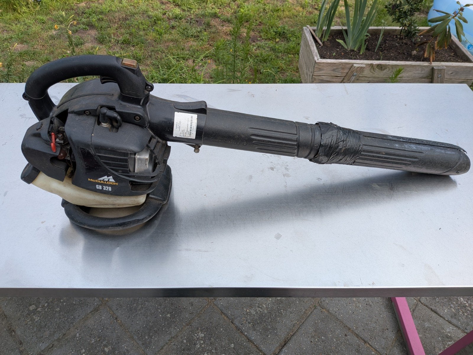 Mc Culloch benzine bladblazer - startkoord defect, Tuin en Terras, Benzine, Gebruikt, Handgedragen, McCulloch