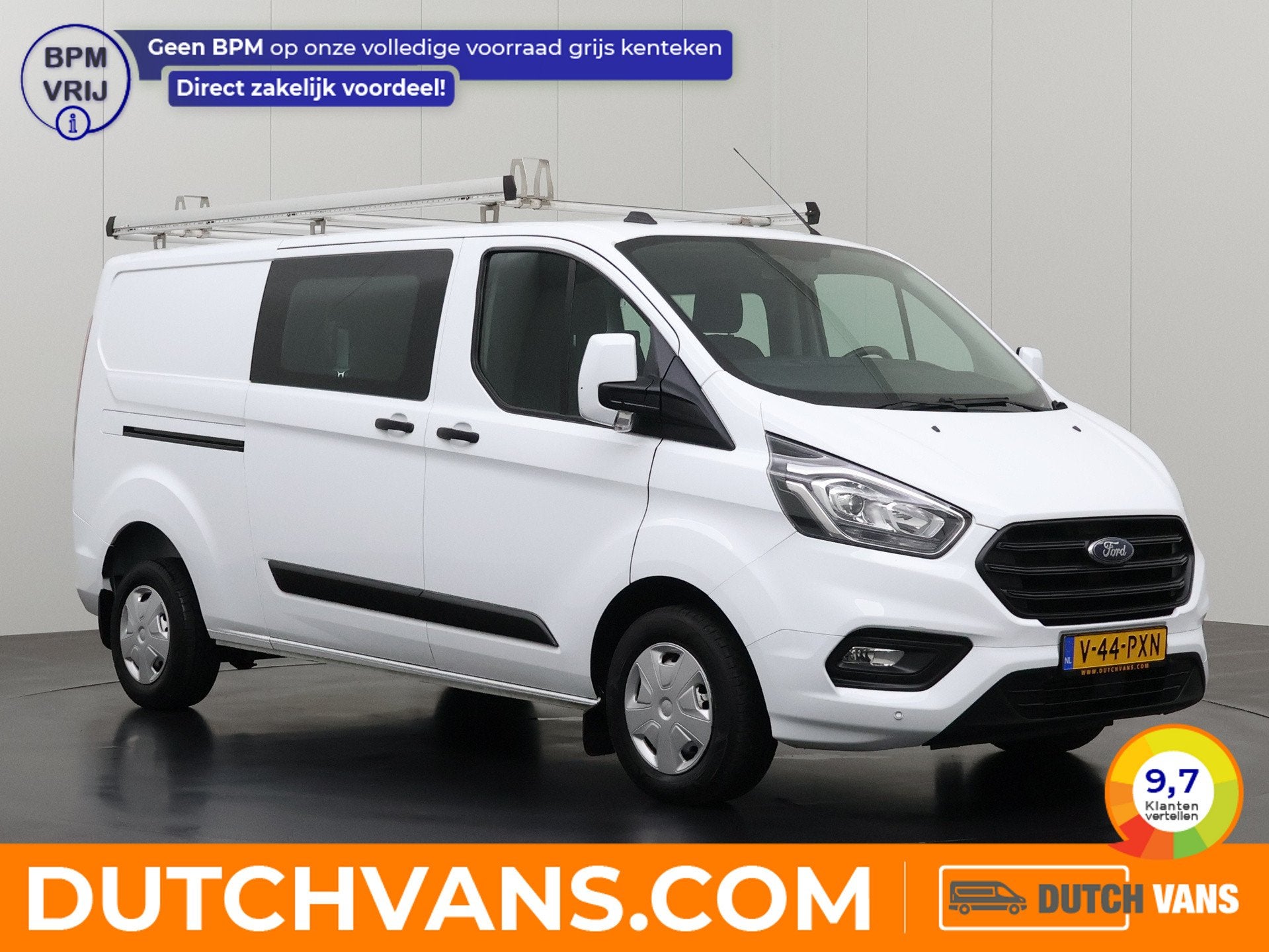 Ford Transit Custom 2.0TDCi 130PK Lang Dubbele Cabine | Stan, Voorwielaandrijving, Multifunctioneel stuurwiel, Stof, Gebruikt