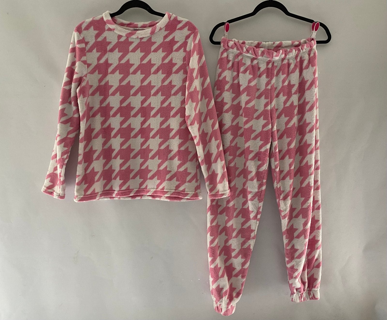 Primark Fleece Pyjama Set Roze/Wit | Maat 36/S | Superzacht, Ophalen of Verzenden, Zo goed als nieuw, Maat 36 (S), Roze