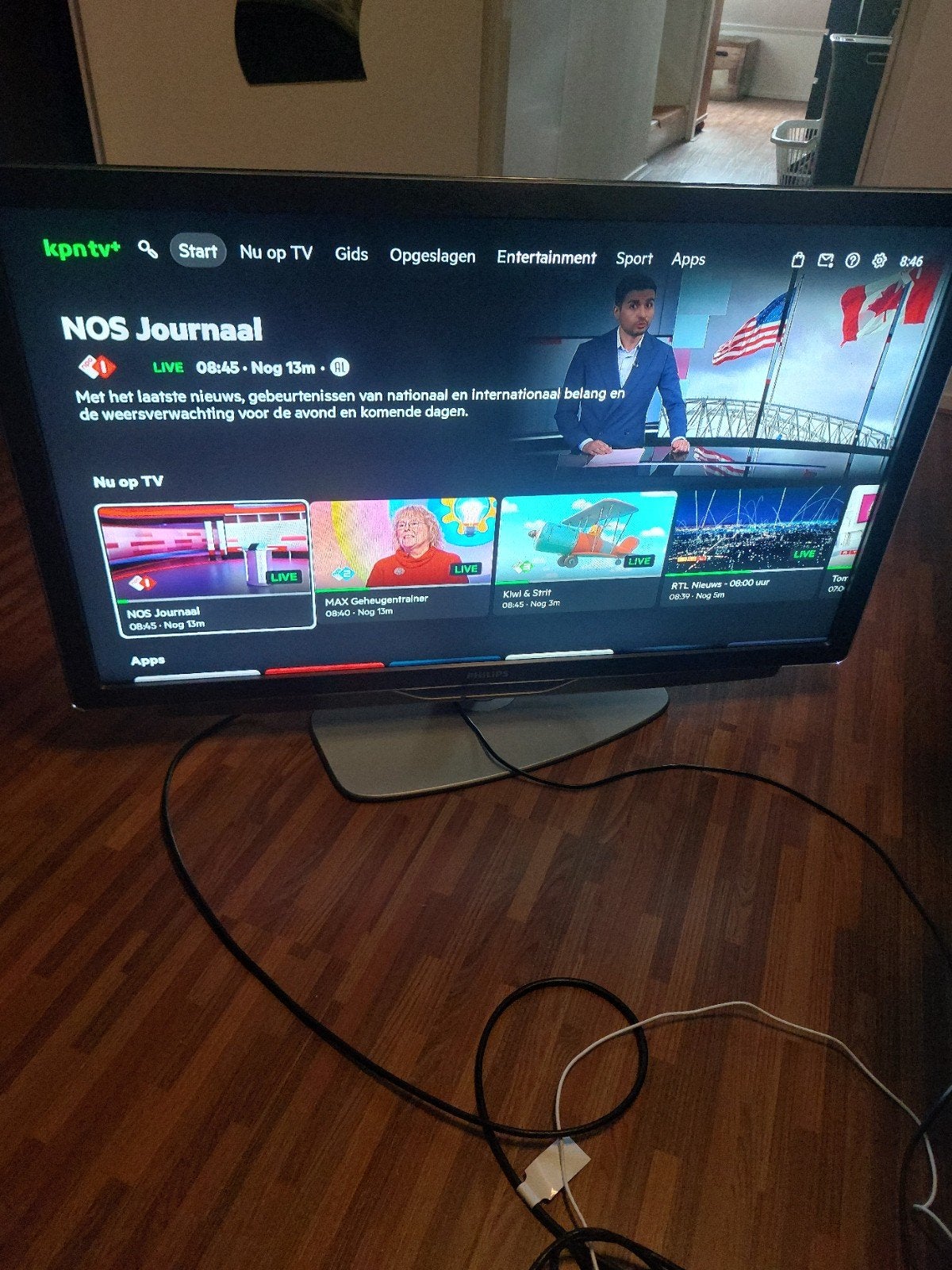 Philips ambilight TV met afstandsbediening, Ophalen, Philips, 50 Hz, 100 cm of meer
