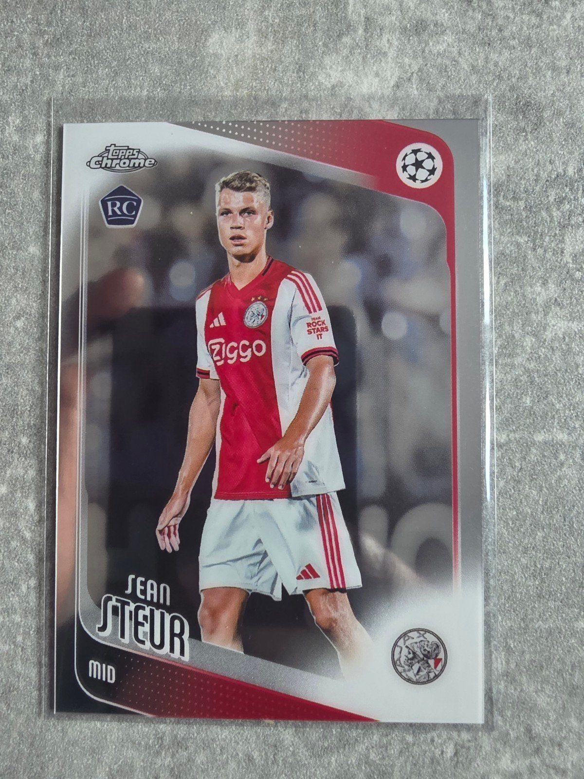 Sean Steur Topps Chrome RC Spelerskaart Ajax Midfielder, Ophalen of Verzenden