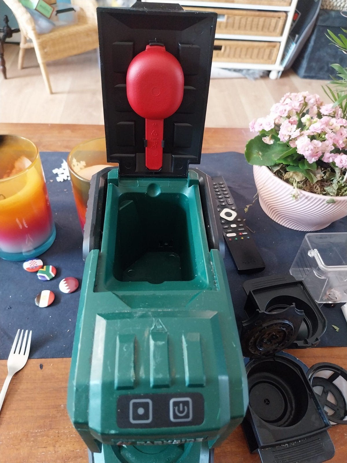 Parkside Accu-koffiezetapparaat 20V (zonder accu), Koffiemachine, Ophalen of Verzenden, Zo goed als nieuw, 1 kopje
