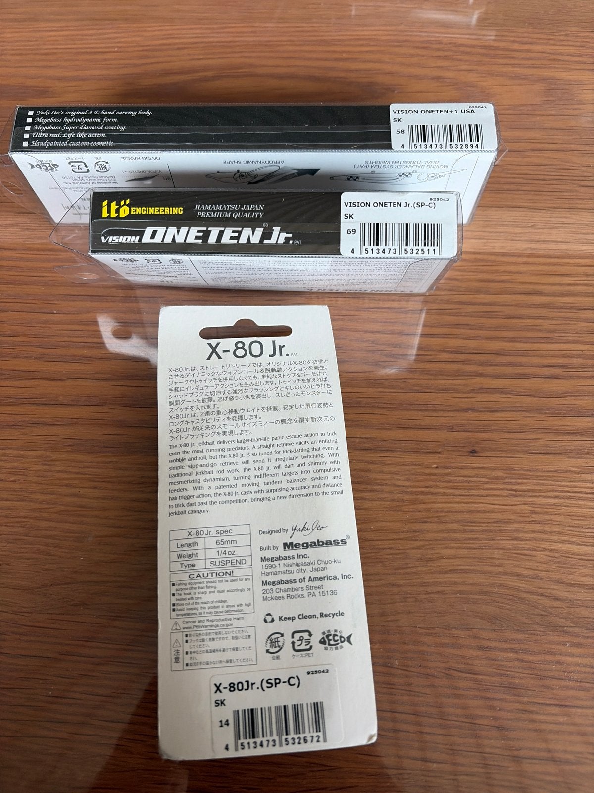 Megabass Kunstaas Set: Vision Oneten Jr. & X-80 Jr., Ophalen of Verzenden, Nieuw, Kunstaas