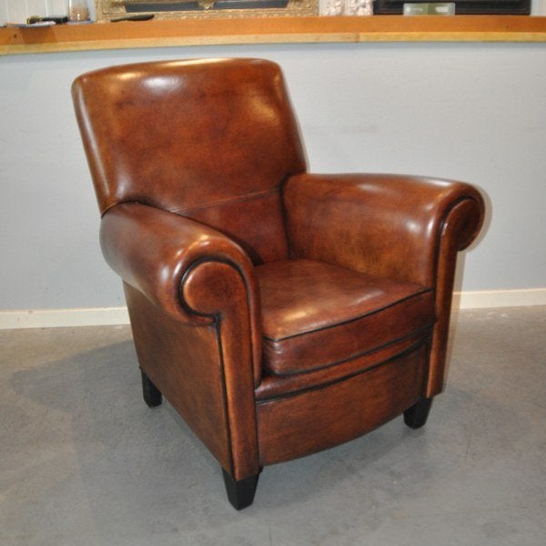 Hull, een schapenleren fauteuil van Lounge Atelier, Ophalen of Verzenden, Zo goed als nieuw, 50 tot 75 cm, Leer