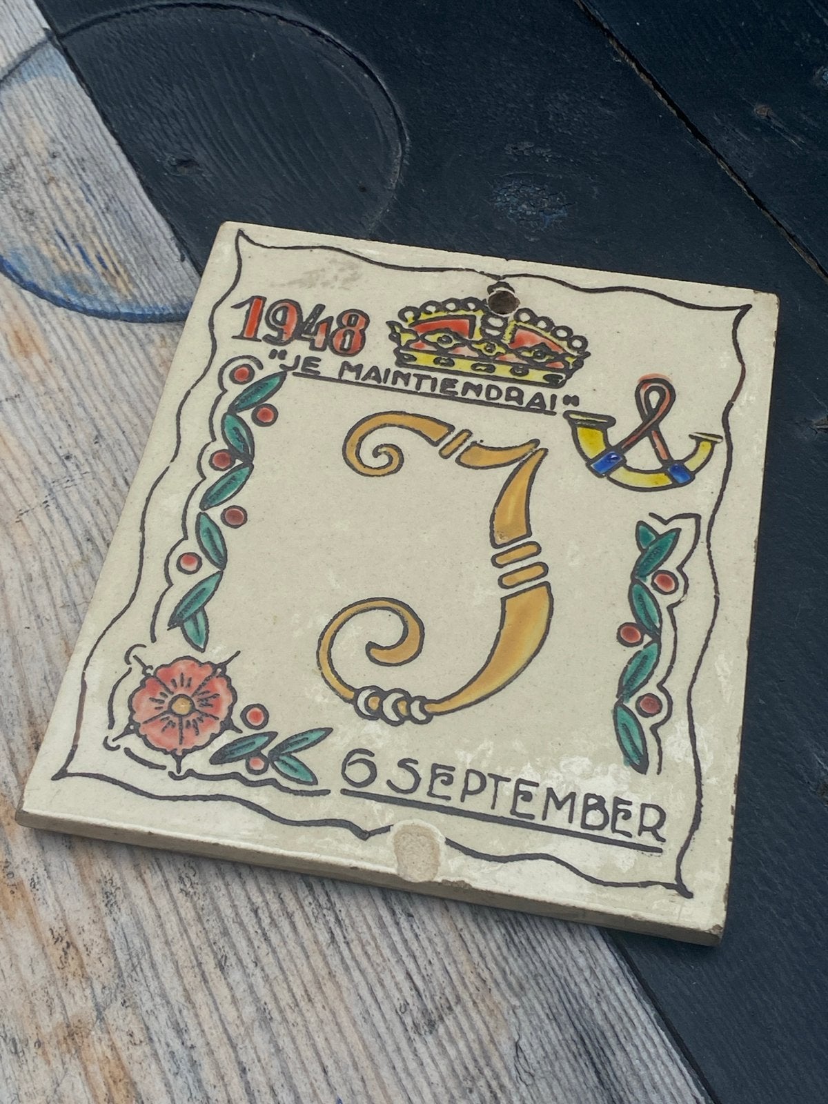 Vintage Sphinx Tegel 1948 - Koninginnedag Juliana, Antiek en Kunst, Ophalen