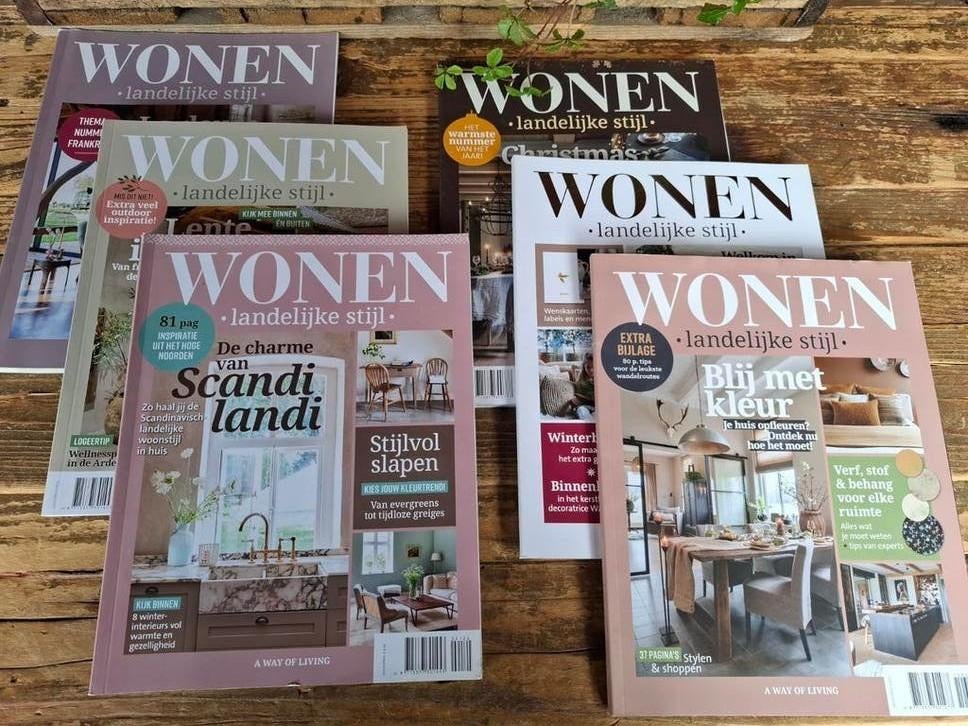 Wonen Landelijke Stijl - Diverse edities 2023 - 2024, Boeken, Tijdschriften en Kranten, Ophalen, Zo goed als nieuw, Overige typen