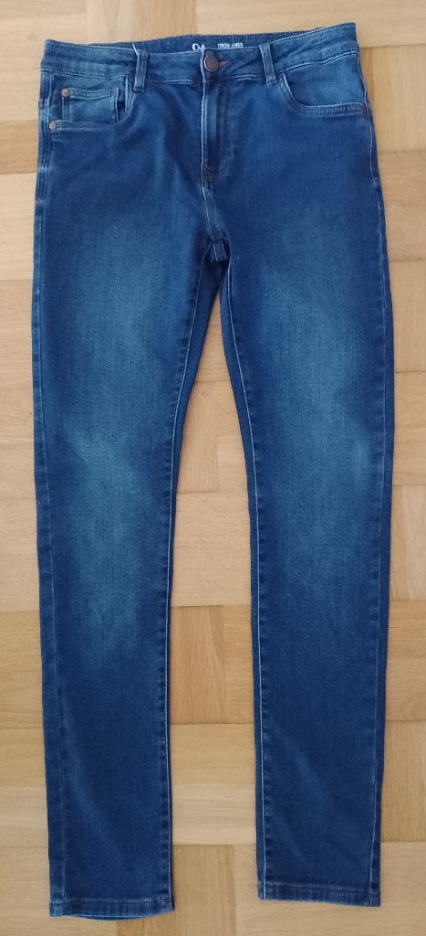 Spijkerbroek blauw maat 176, Broek, Gebruikt, C&A, Jongen of Meisje