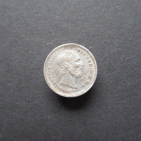 5 Cent 1855 Nederland, Koning Willem III, Zilver, Ophalen of Verzenden, Losse munt