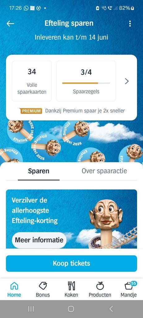 Efteling spaarzegels (3/4) en volle spaarkaarten (34), Verzamelen, Efteling, Verzenden