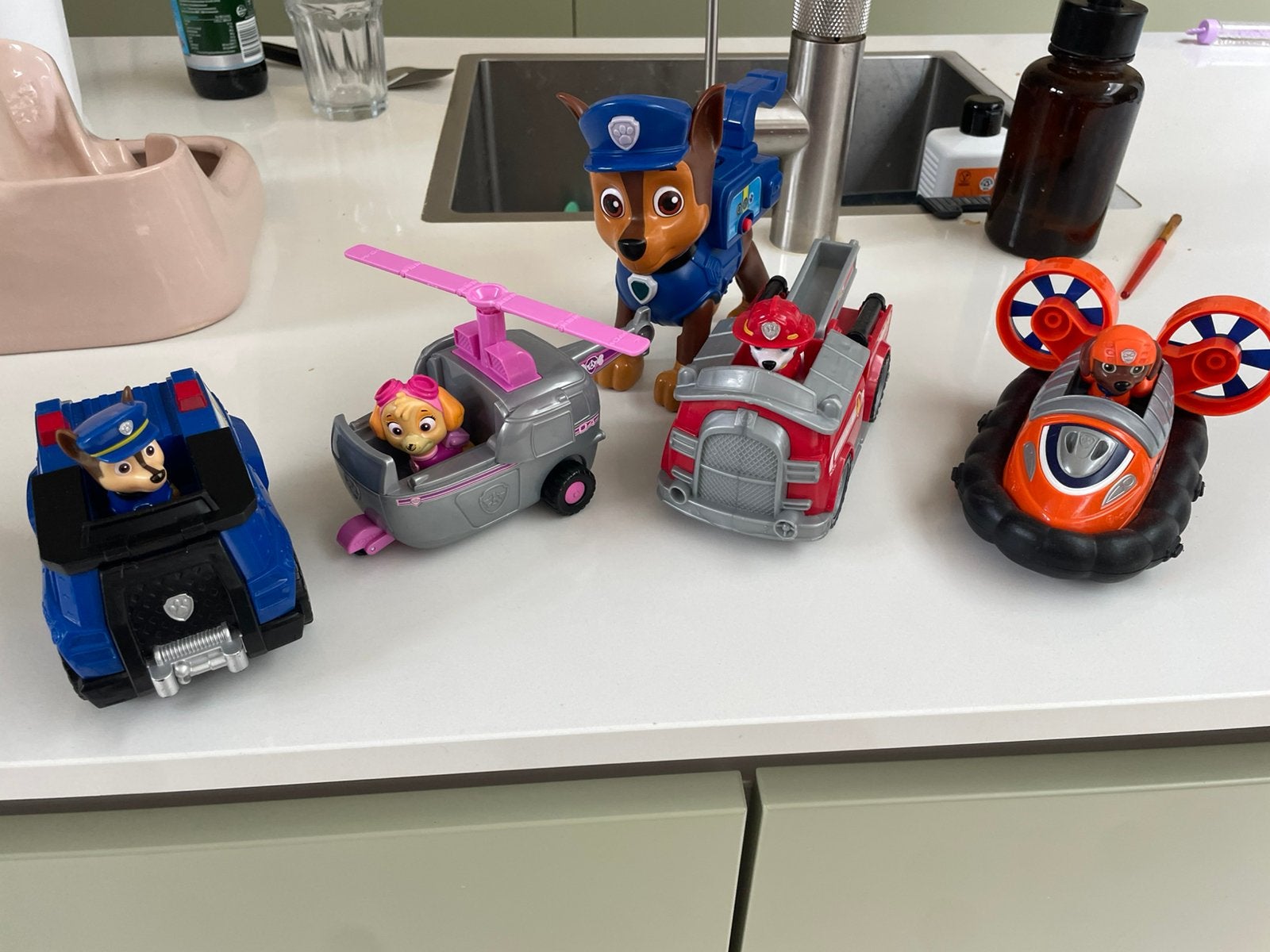Paw patrol set, Kinderen en Baby's, Speelgoed | Actiefiguren, Ophalen of Verzenden, Zo goed als nieuw