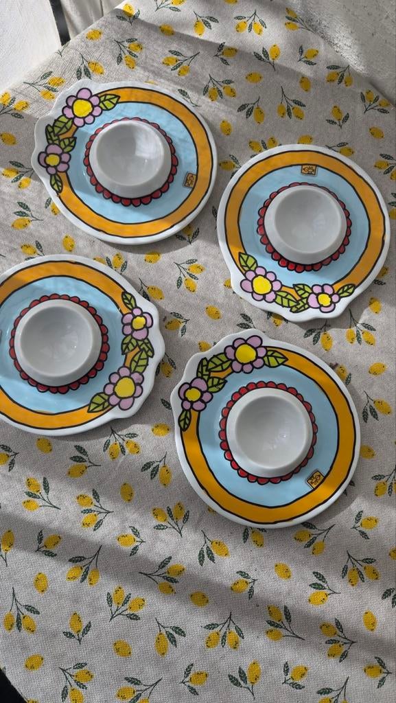 Eierdopje Babette Harms - Kleurrijk & Naïef Design, Huis en Inrichting, Keuken | Servies, Gebruikt, Keramiek, Overige typen, Ophalen of Verzenden