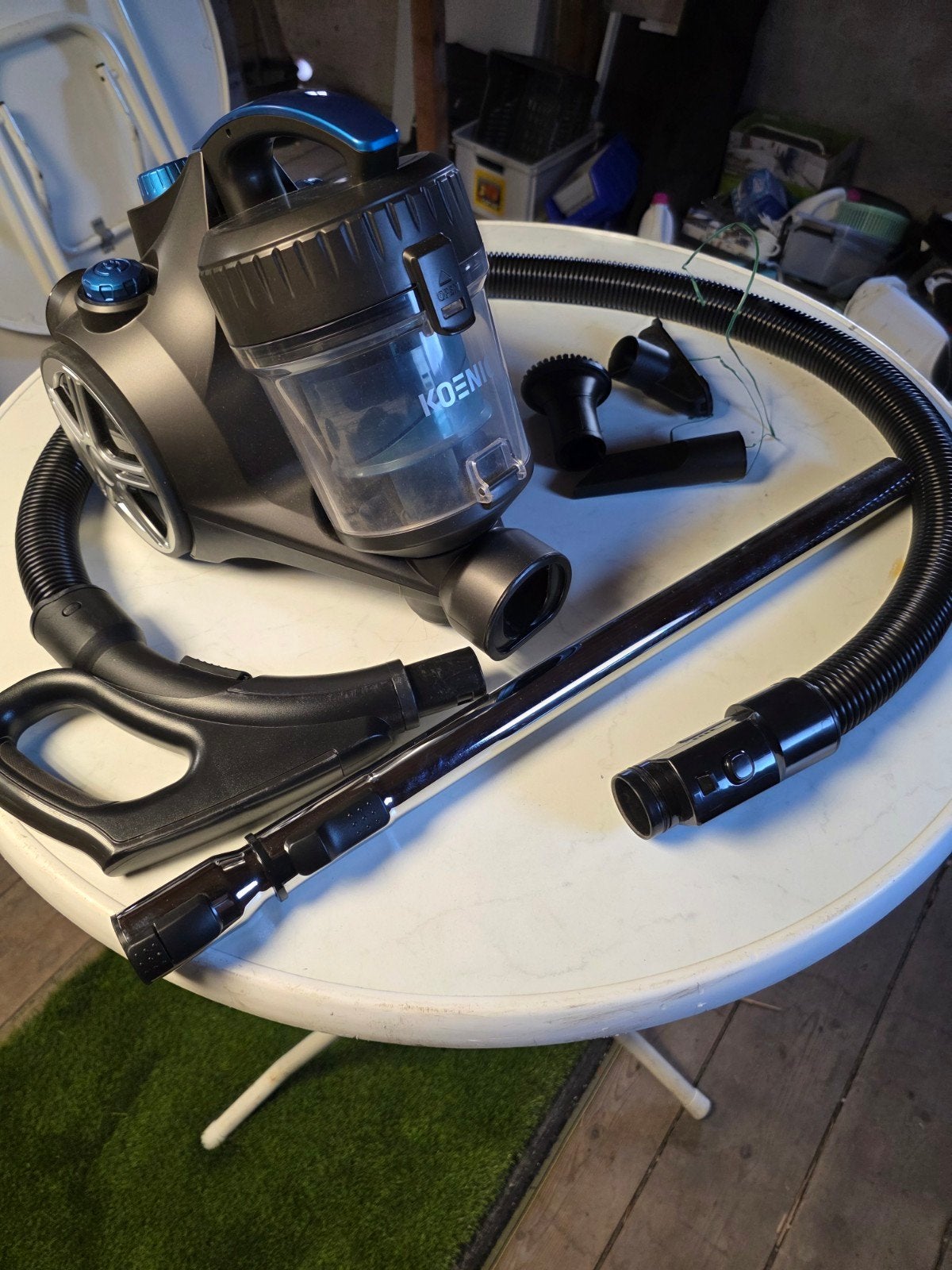 Koenig Cycloon Stofzuiger met Accessoires, Ophalen, Gebruikt, Sledestofzuiger, Reservoir