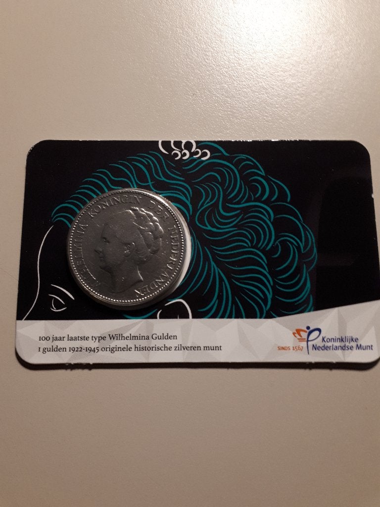 Historische coincard KNM: gulden Wilhelmina 1931 (CIRC), Postzegels en Munten, Verzenden, Koningin Wilhelmina, Overige waardes