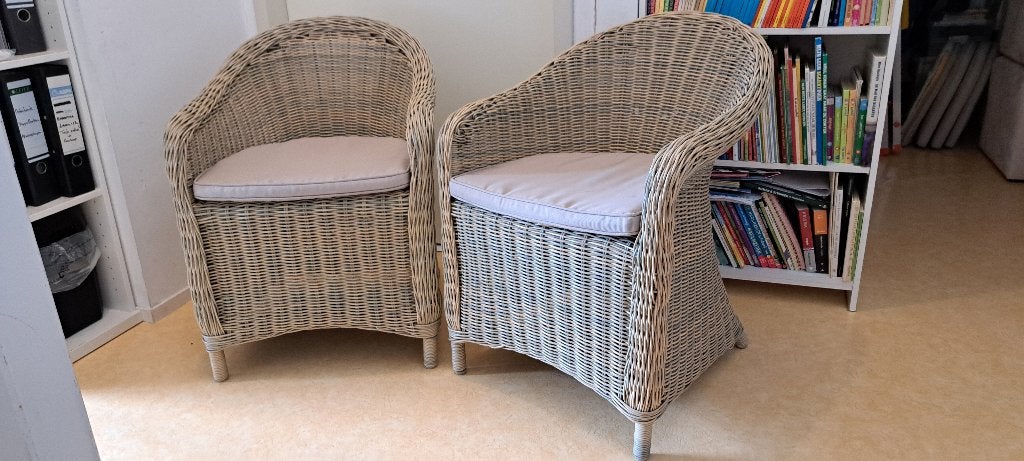 Tuinstoelen Dining Wicker stoelen, Ophalen, Gebruikt, Wicker
