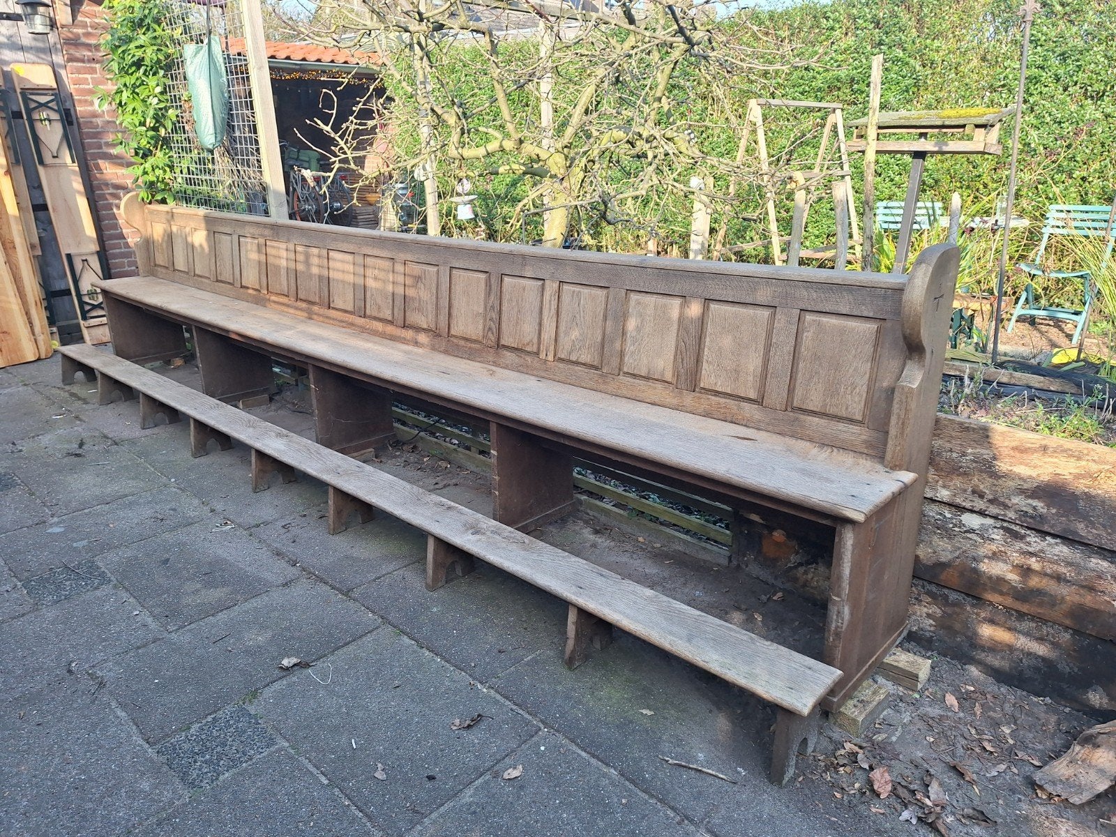 kerkbank lang oud, Ophalen, Rechthoekig, 125 cm of meer