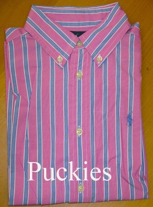 Maat 152/158 Roze gestreept Ralph Lauren overhemd *NIEUW*, Overhemd of Blouse, Nieuw, Ophalen of Verzenden, Jongen