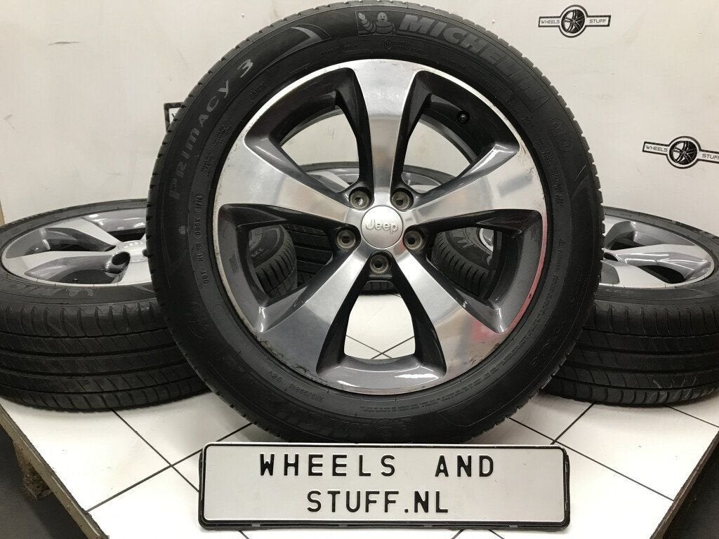 Jeep Cherokee Compass Renegade 18"inch 5x110, Auto-onderdelen, Banden en Velgen, Ophalen, Gebruikt, 18 inch, Banden en Velgen