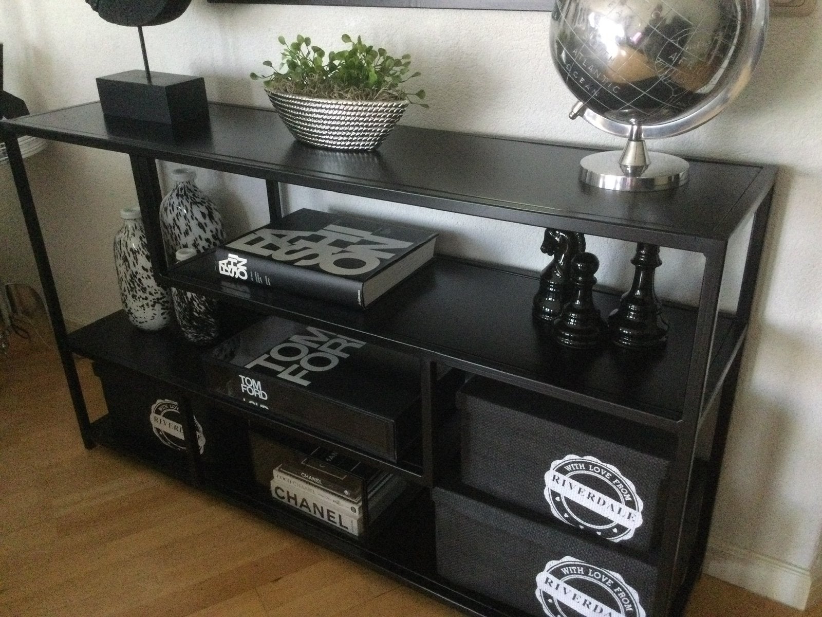 Zwart dressoir lifestyle Home collection, Ophalen, 100 tot 150 cm, Zo goed als nieuw, Metaal