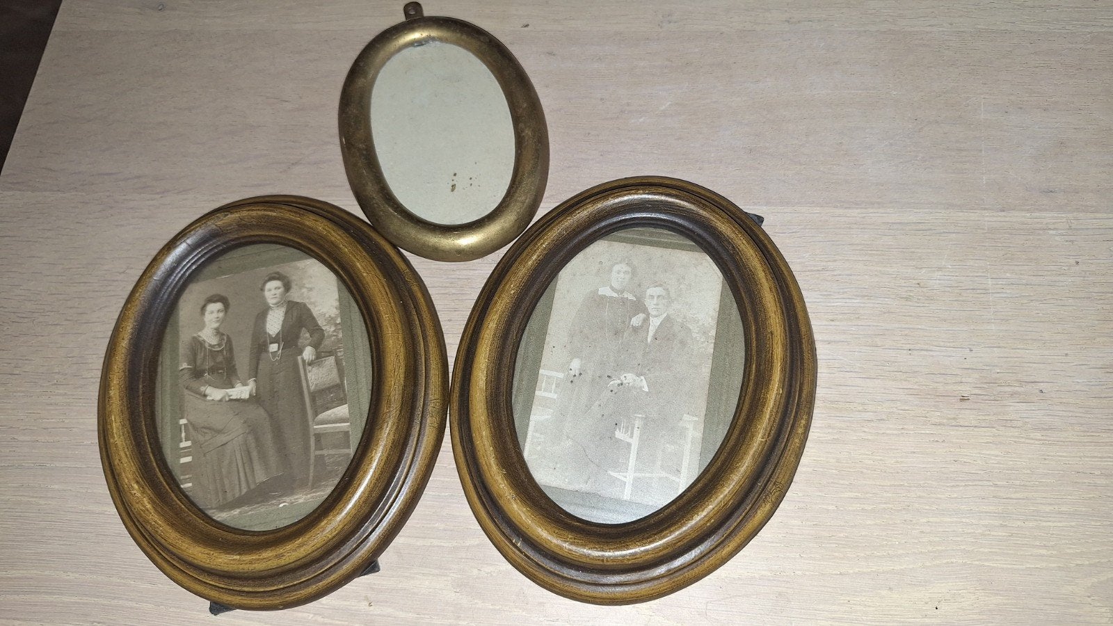 Vintage fotolijst lijstjes ovaal 2x Jayden, Kunststof, Gebruikt, Fotolijst, 15 cm