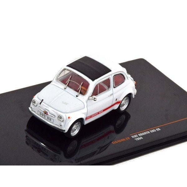 Fiat Abarth 595 SS 1957 Wit Schaal 1/43 Ixo Models Nieuw, Hobby en Vrije tijd, Overige merken, Ixo Models, Auto, Ixo Models