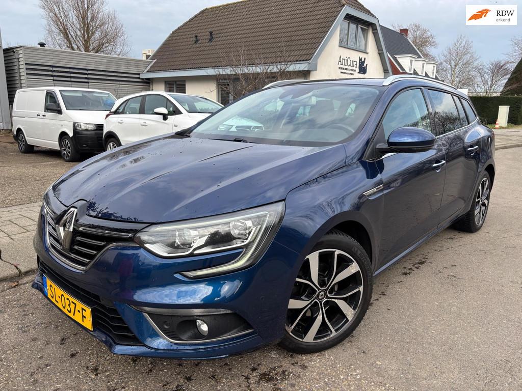 Renault Mégane Estate 1.2 TCe Bose Automaat camera 2x pdc, Gebruikt, Euro 6, 4 cilinders, Blauw