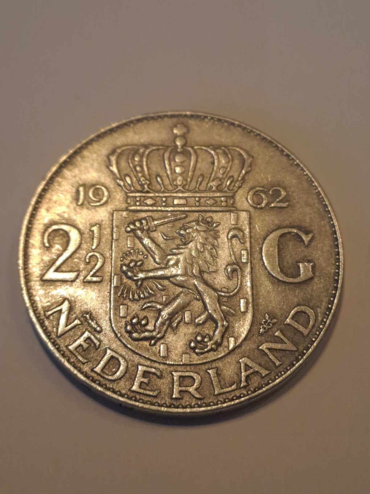 2,5 Gulden 1962 Zilver Koningin Juliana, Postzegels en Munten, Koningin Juliana, Zilver, Ophalen of Verzenden, Losse munt