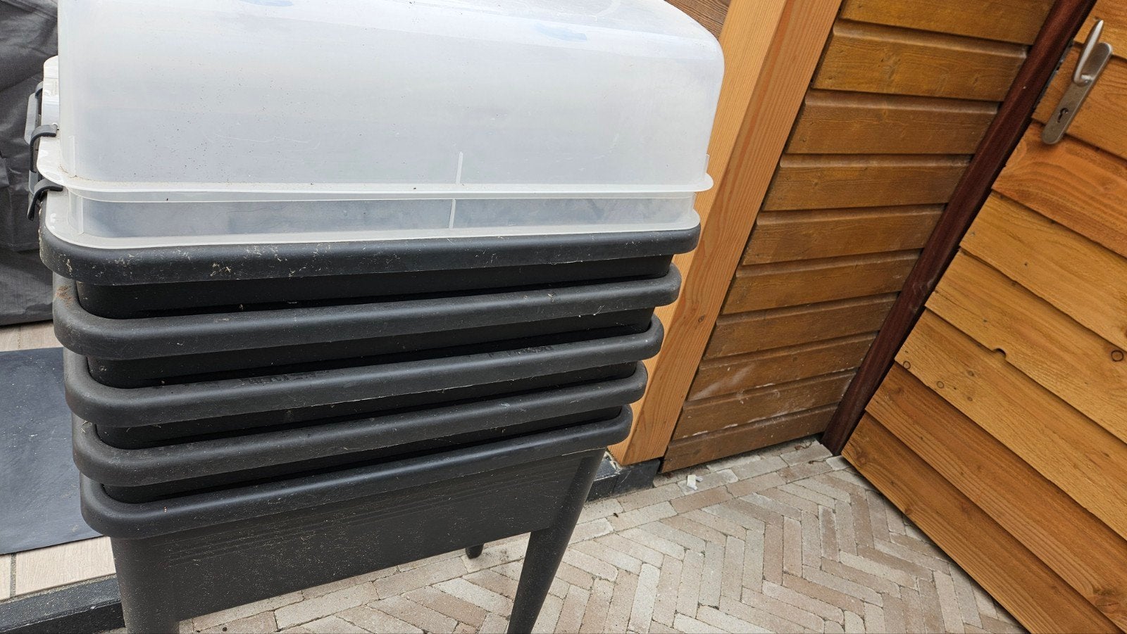 5x Elho Kweekbak met 2x deksel, Tuin en Terras, Ophalen, Gebruikt, Kweekbak