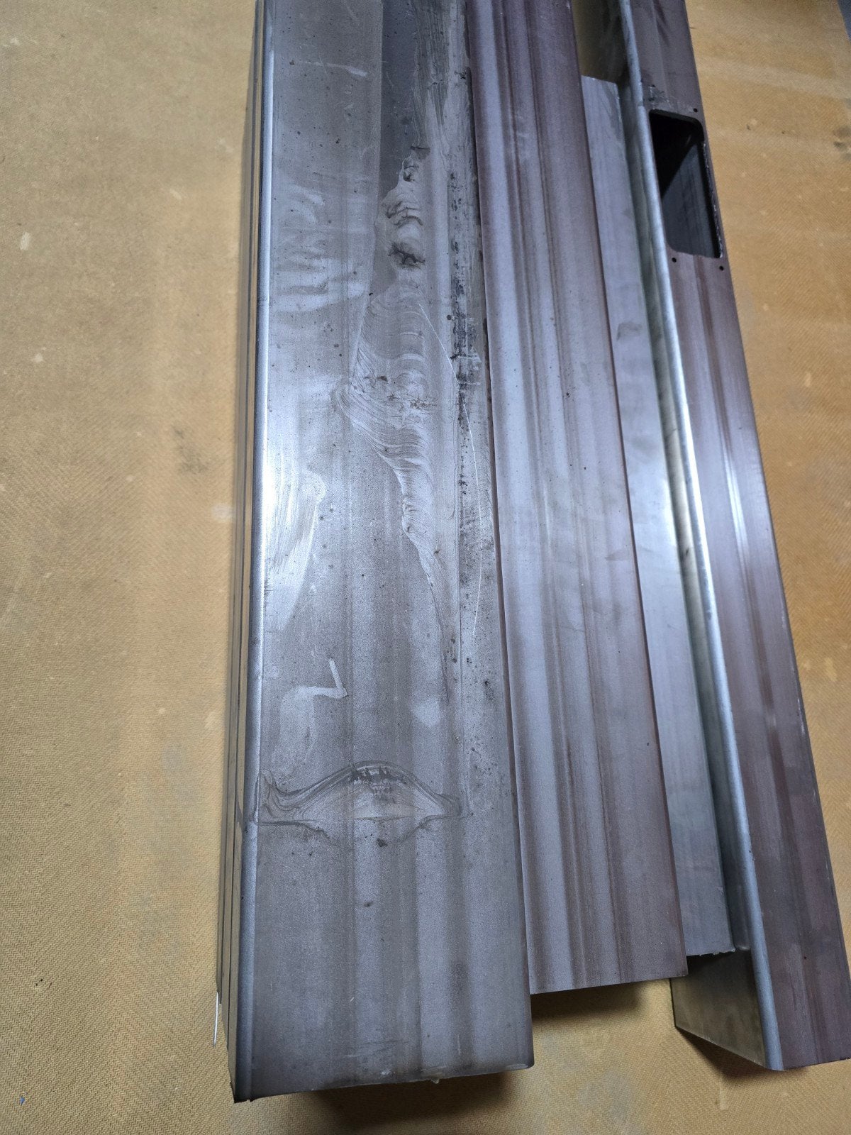 Rvs kokers korte lengtes 140x80x5 en 120x80x5 koker staal, Ophalen, Gebruikt, IJzer