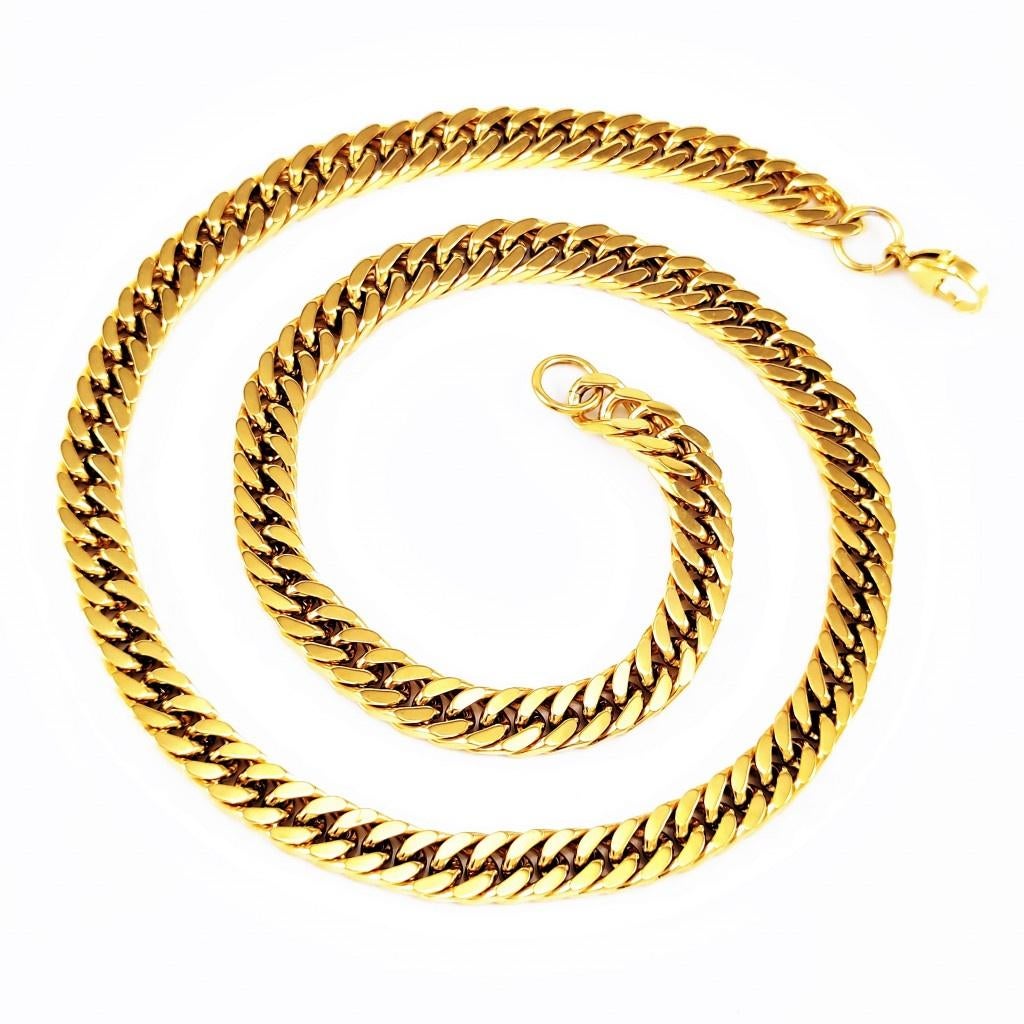 55cm x 8mm Stalen Gourmet Schakelsketting RVS Ketting Heren, Overige materialen, Birgitta-Gracht 33, 6465 EL Kerkrade, Nederland