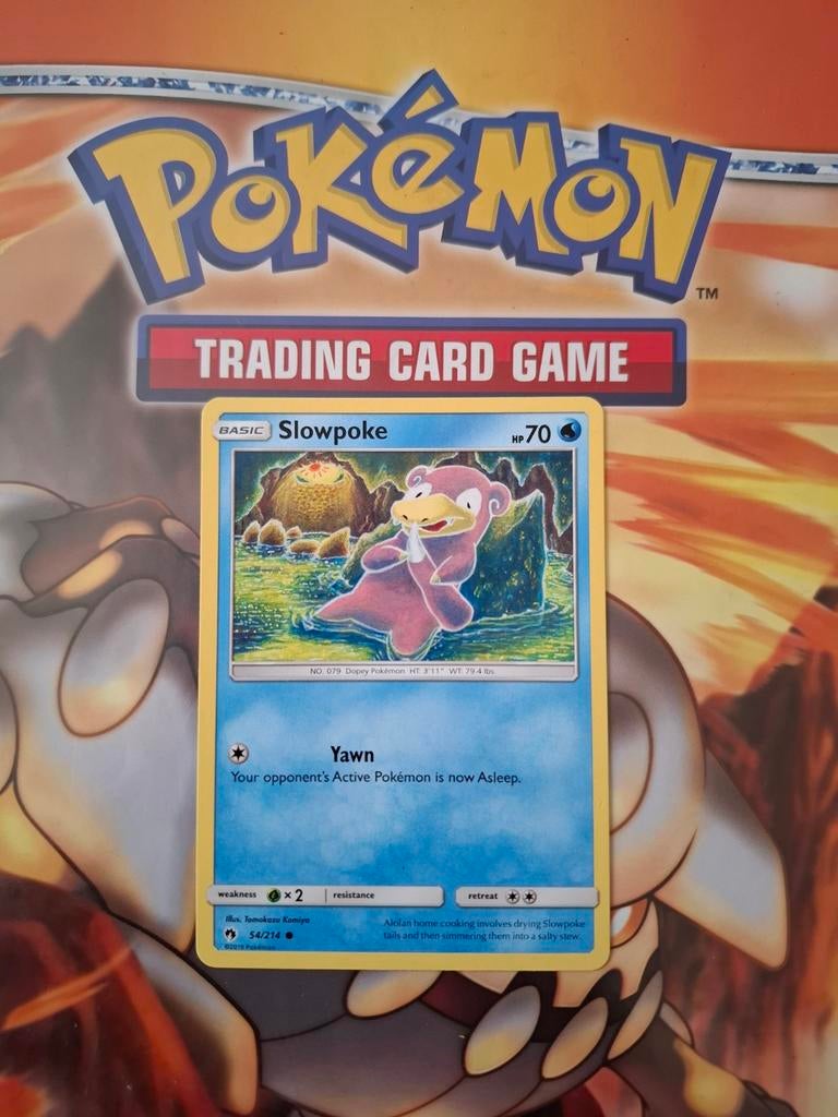Slowpoke 54/214 Sun&moon Lost Thunder pokemon kaart, Ophalen of Verzenden, Zo goed als nieuw, Losse kaart