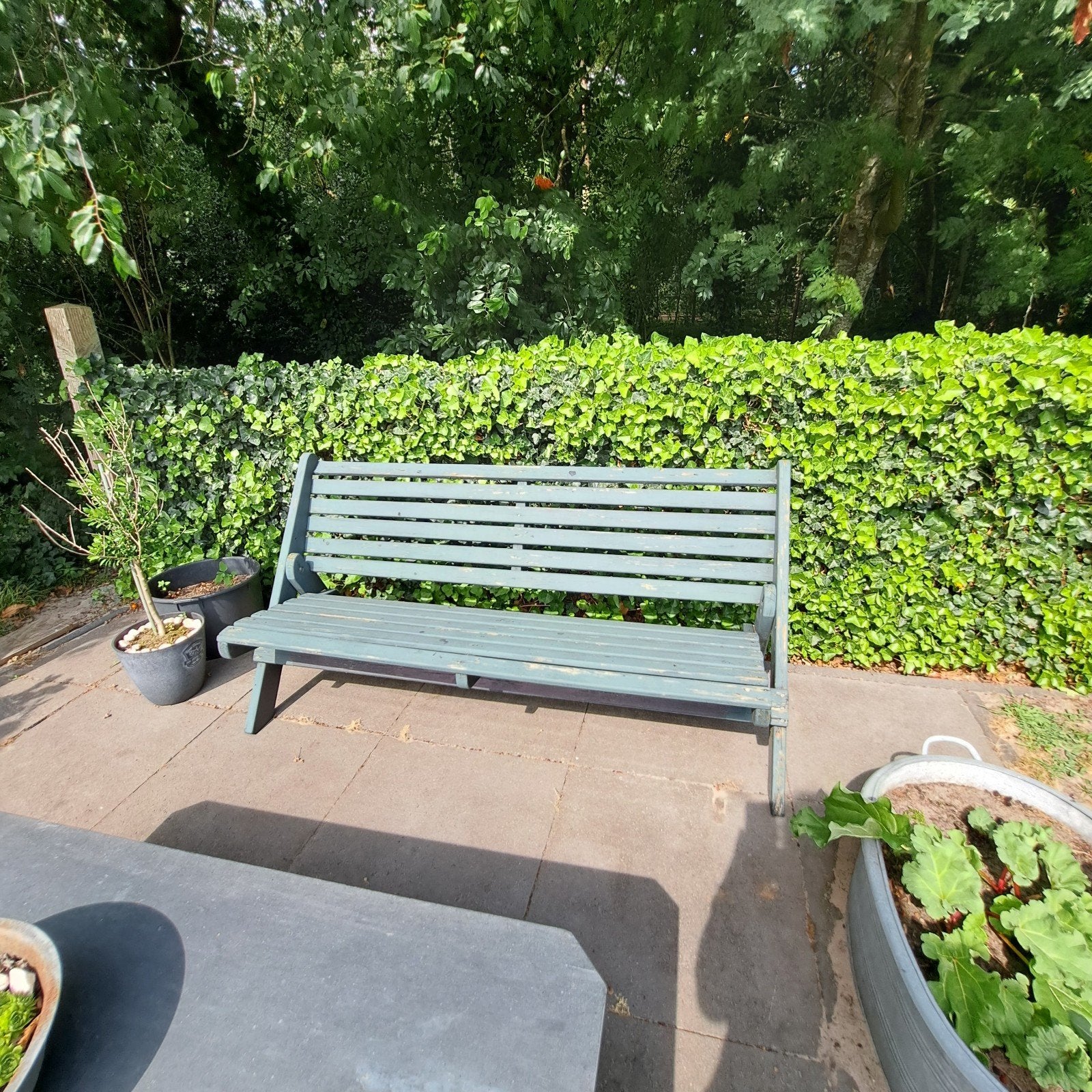 houten tuinbank inklapbaar, Ophalen, Gebruikt, Hout