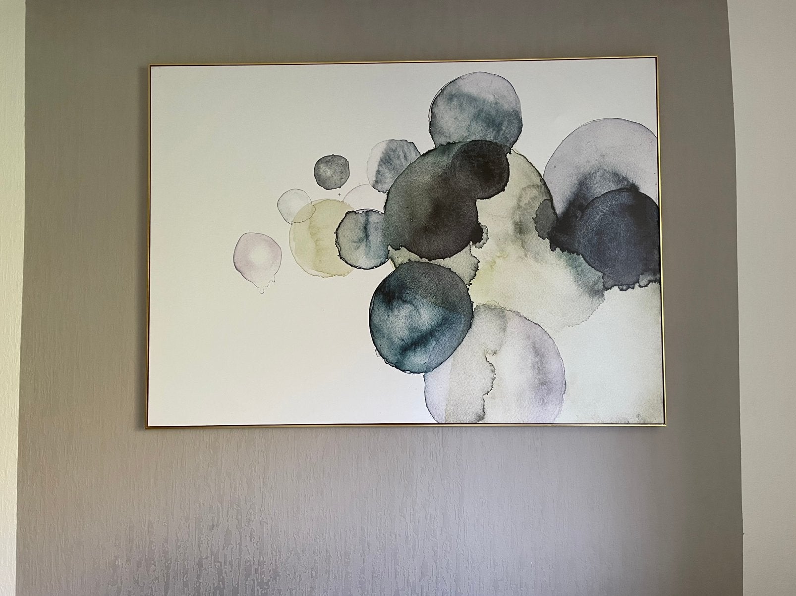 Abstract aquarel schilderij, Ophalen