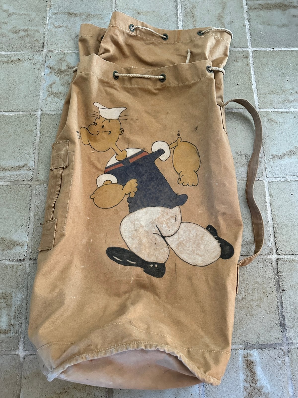 Grote plunjezak met afbeelding Popeye, Ophalen of Verzenden, Overige soorten, Nederland, Overige typen