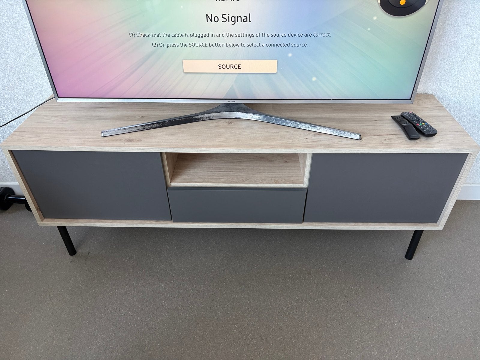Salontafel + TV-meubel set in goede staat, Huis en Inrichting, Ophalen, Gebruikt, 100 tot 150 cm, Overige houtsoorten