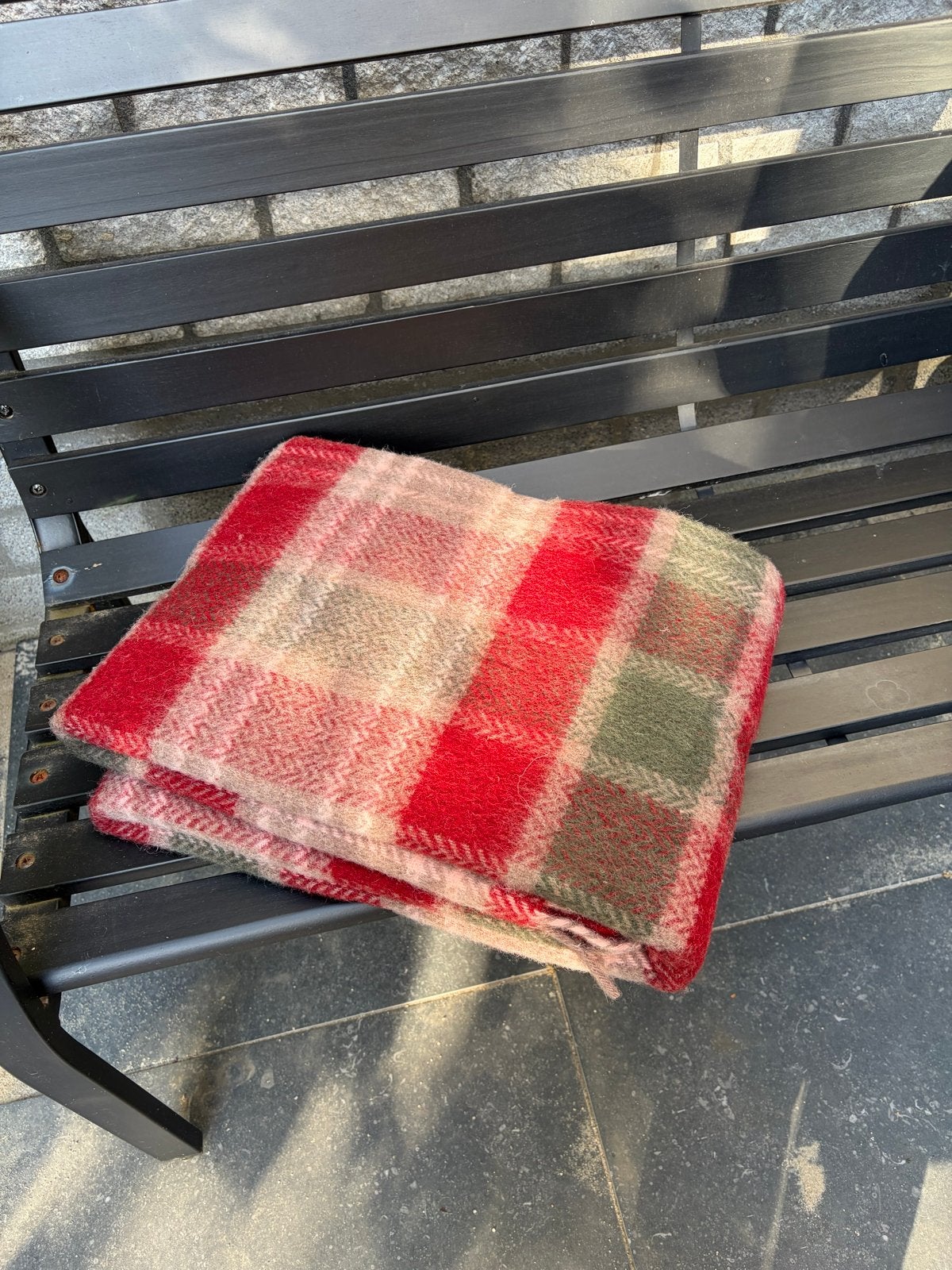 100% Wollen Plaid - 130x170 cm, Wol, Met franjes/kwastjes, Nieuw, Ophalen of Verzenden