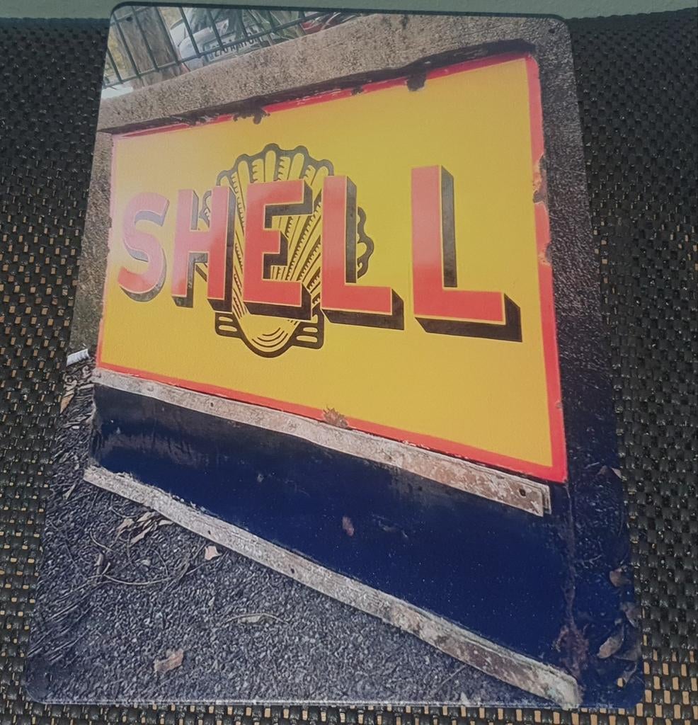 Stoer en authentiek Shell  reclamebord., Ophalen of Verzenden, Nieuw, Reclamebord