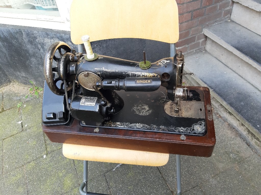 Singer naaimachine, elektrisch vintage uit 1949, werkend, Ophalen, Gebruikt, Naaimachine, Singer
