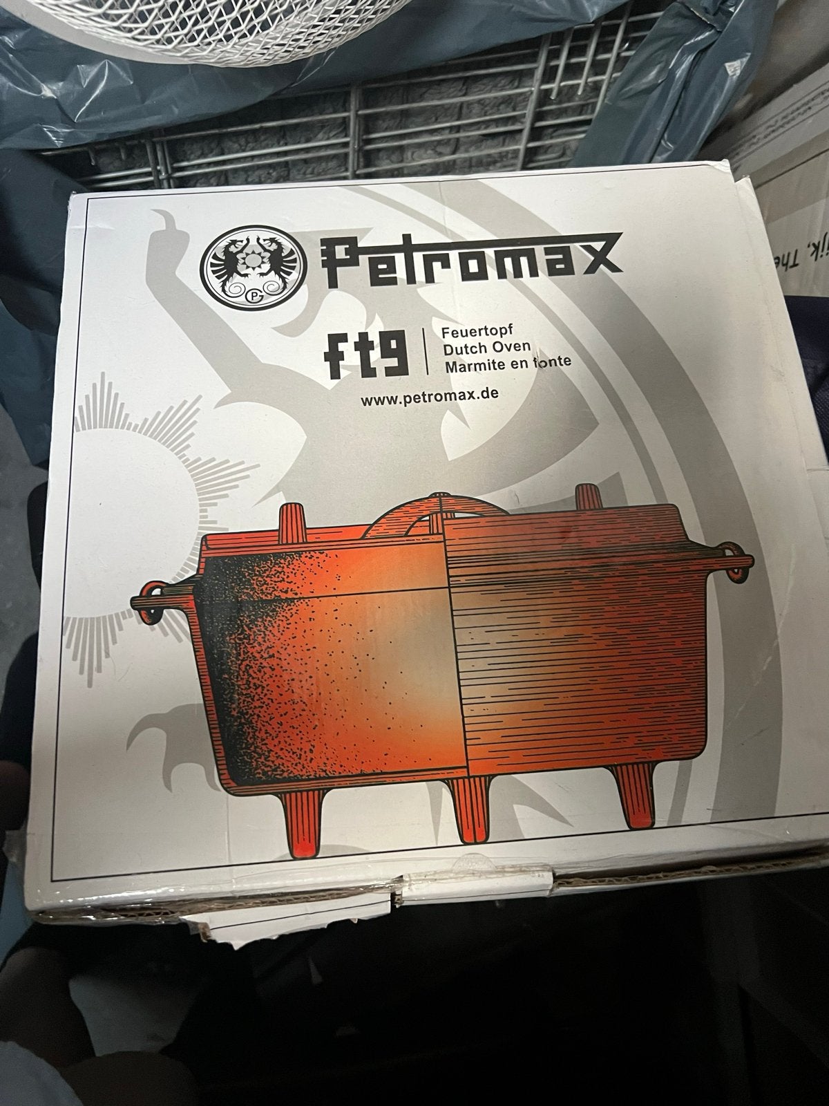 Petromax Dutch Oven FT9 Gietijzeren Pan met Pootjes 7,5L NIE, Ophalen, Met deksel, Nieuw, Overige merken