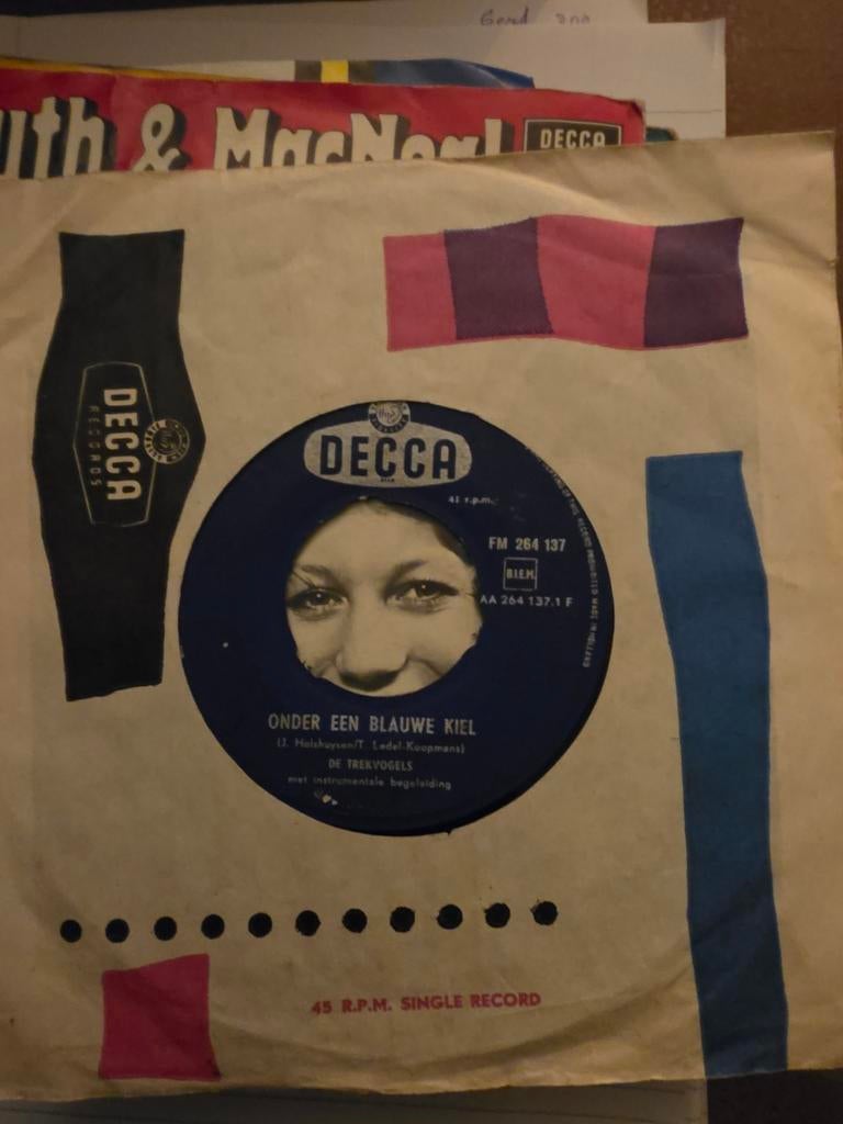 De Trekvogels - Onder Een Blauwe Kiel (Single), Gebruikt, 7 inch, Single, Ophalen of Verzenden