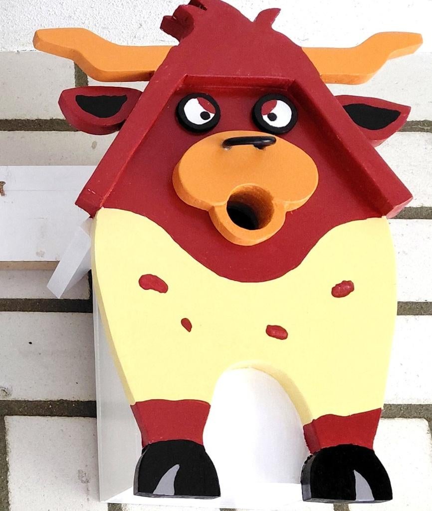 Vogelhuis vorm stier, Tuin en Terras, Vogelhuisjes en Vogelbaden, Ophalen of Verzenden, Nieuw