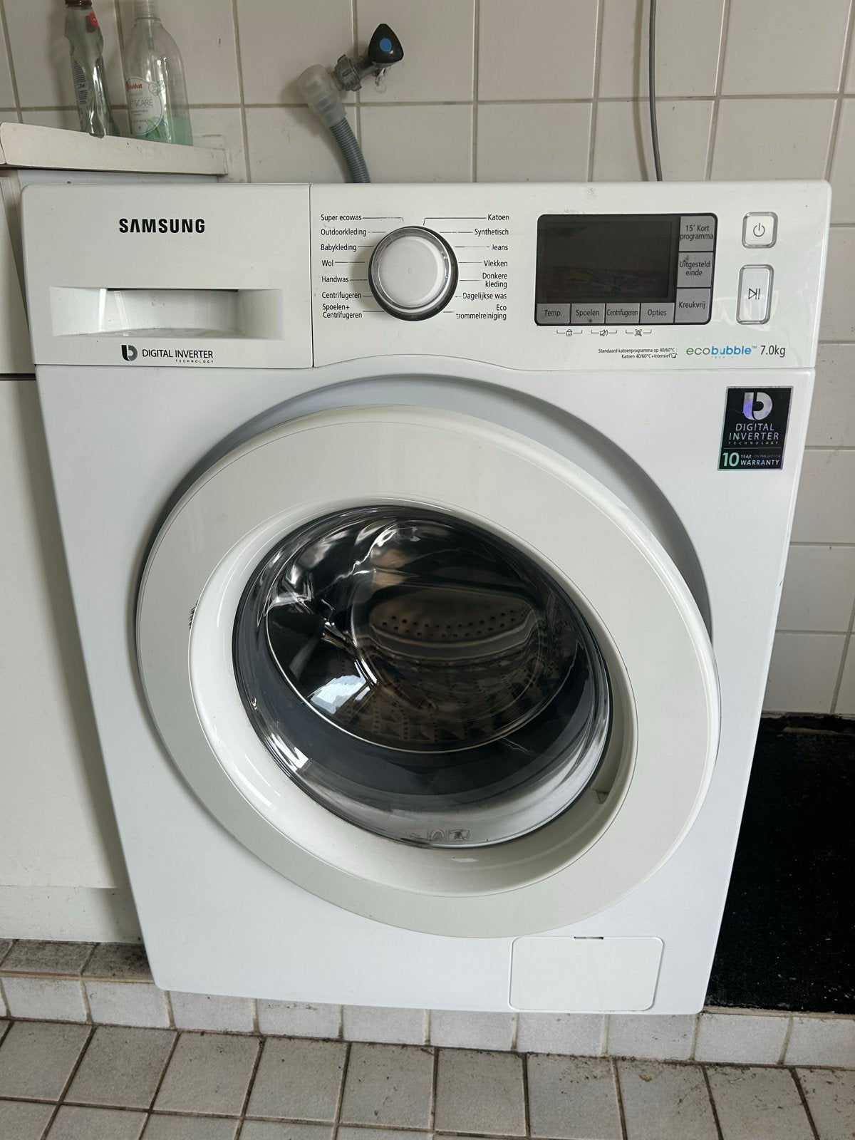 Samsung EcoBubble 7.0kg wasmachine, Ophalen, Gebruikt, Voorlader, Kort programma