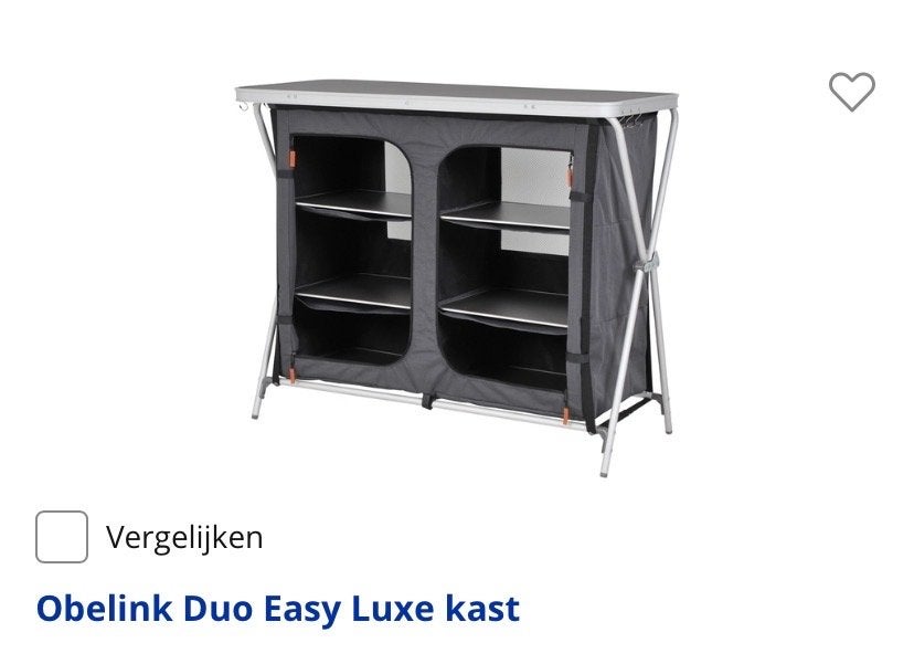 Obelink Duo Easy Luxe kast - Handige campingkast, Ophalen, Nieuw