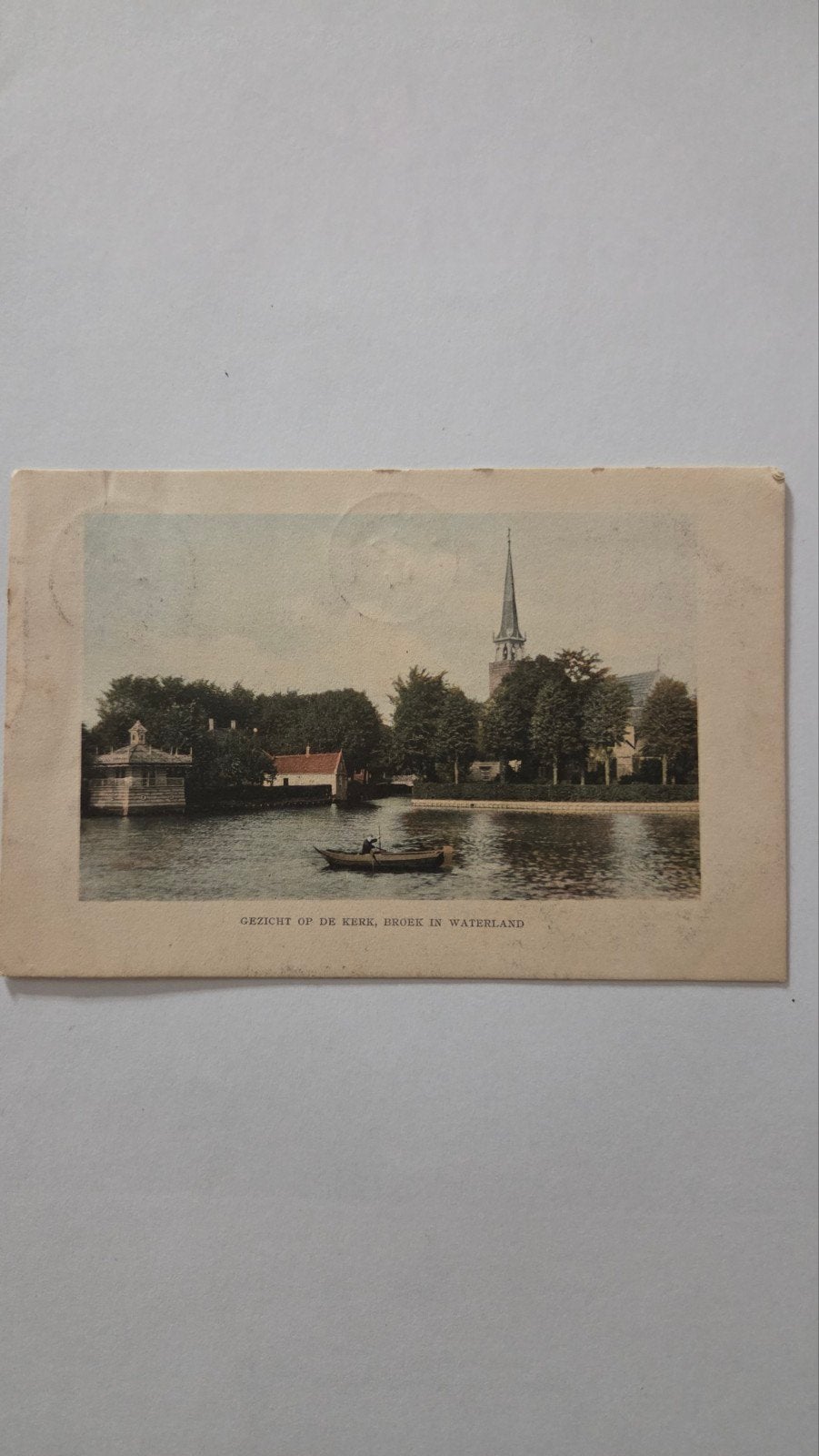 Ansichtkaart Gezicht op de Kerk, Broek in Waterland, Ophalen of Verzenden, Voor 1920, Gelopen, Noord-Holland