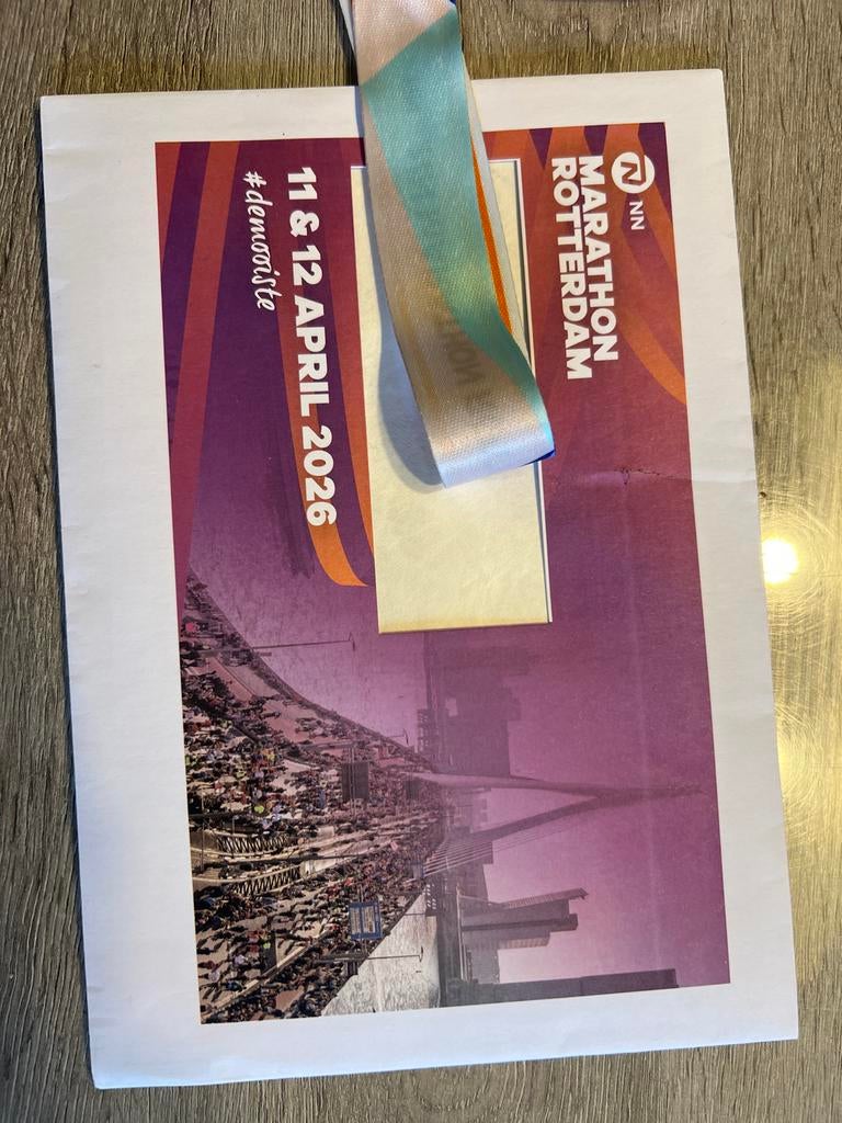 10 km rotterdam marathon start bewijs, Eén persoon, April