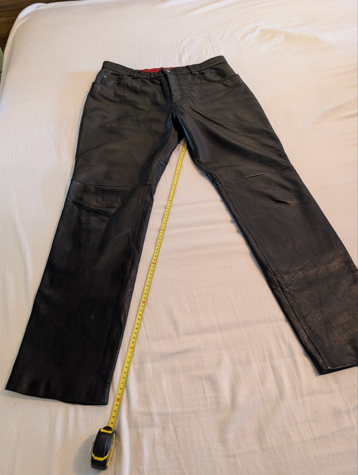 Offset Leren Broek Zwart - Maat 36, Ophalen of Verzenden, Gedragen, Zwart